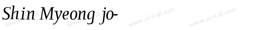 Shin Myeong jo字体转换